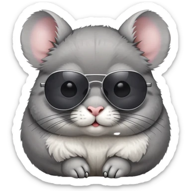 chinchilla with sunglasses sticker