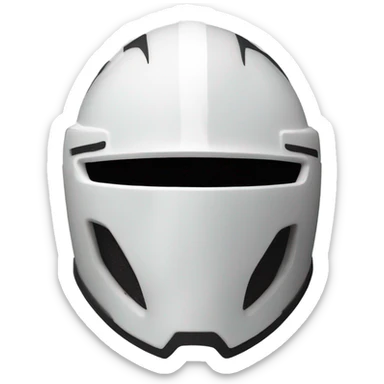 Full-face armet helmet white inlays looking forward sticker