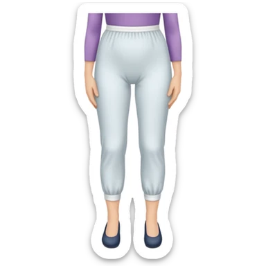 a Woman, mid 50, wearing incontinence pants sticker