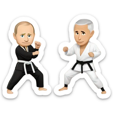 vladimir putin win entony fauci on tatami  sticker