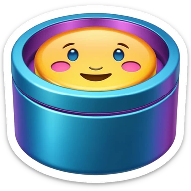 Surprise circle box sticker