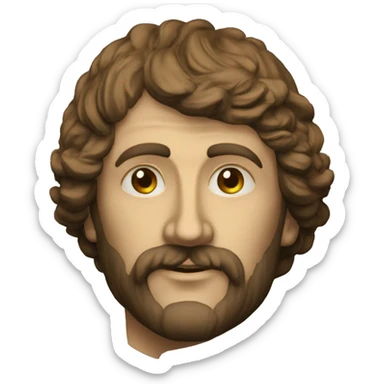 virgilio divina commedia con corna d'alloro sticker