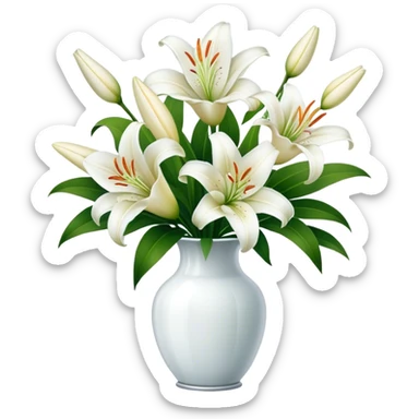 Lilies In vase sticker