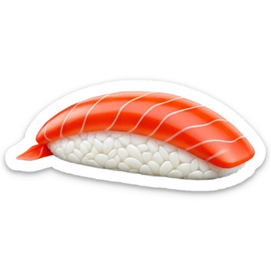 Sushi Cinematic Realistic Sushi Dish Emoji, depicted as one or two artfully arranged pieces of fresh sushi, rendered with delicate textures and subtle, natural lighting that highlights its refined simplicity. sticker