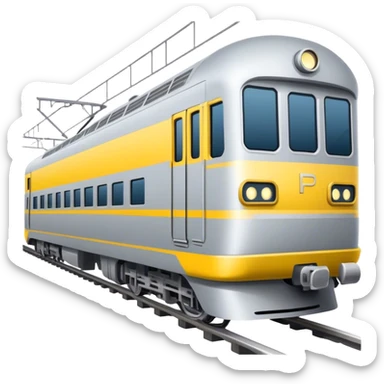 Australian passenger train (Iconic colour: Silver and yellow) sticker