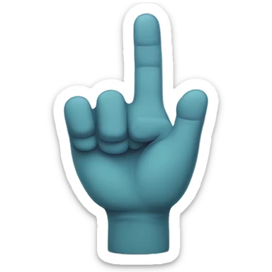 a cartoon hand with 3 fingers up sticker