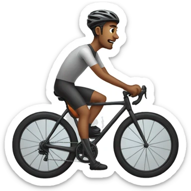 men cycling sticker