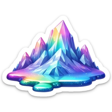 Iridescent big giant glistening glossy sparkly shiny glittery scenery  sticker