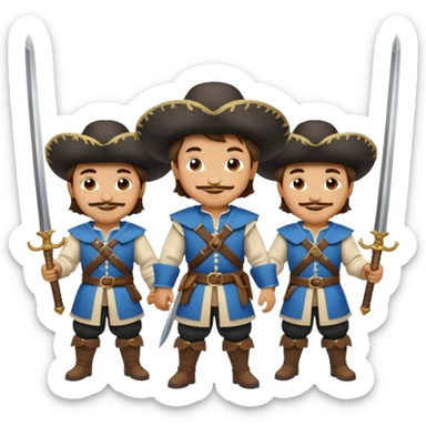 3 musketeers sticker