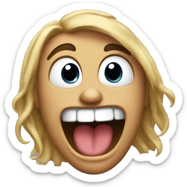 Cringing emoji  sticker