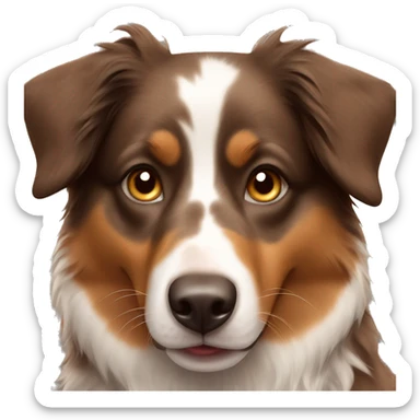 Brown Australian shepherd  sticker