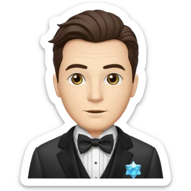 The Wizard from the Wizard of Oz with suit with bow tie sticker