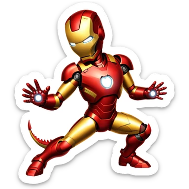 dragon style iron man emoji sticker