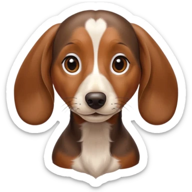 Arlequín teckel mini sticker