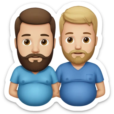 2 guys pregnant  sticker