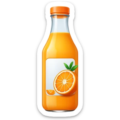 Orange juice bottle  sticker