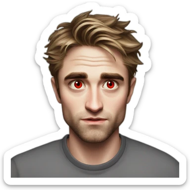 Robert Pattinson red eyes sticker
