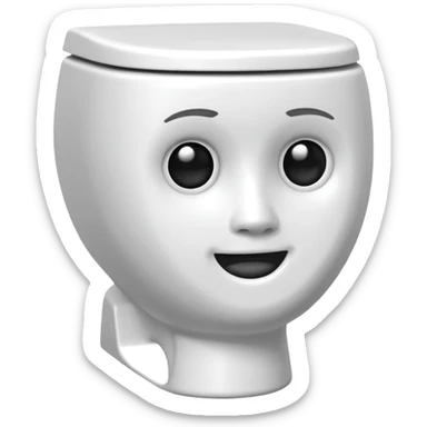 Sibidi toilet with a head  sticker