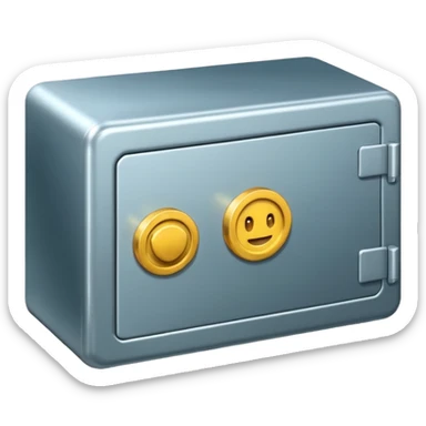 safe deposit box in a bank sticker