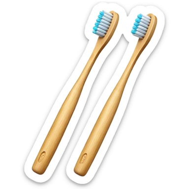 Bamboo toothbrush sticker