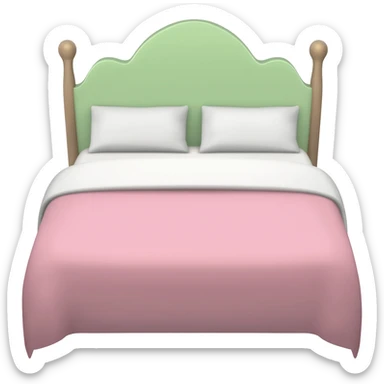 floral light green and light pink bed sticker