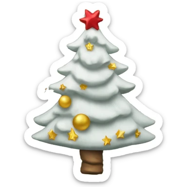 Bows on the Christmas tree sticker