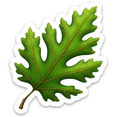 oak leaf sticker