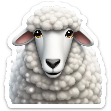 A Sheep in the Snow sticker