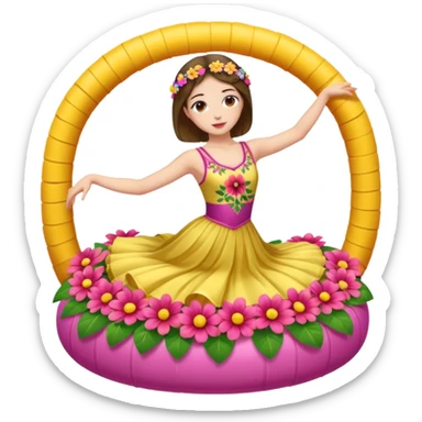 Dancer on the Flower float  sticker