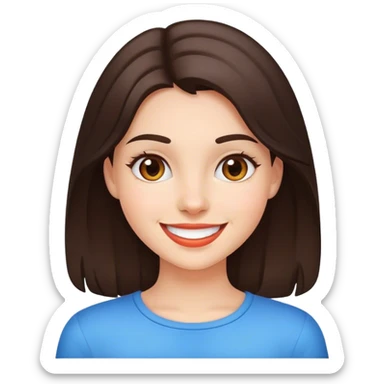 Wow emotion!!! (brunette girl) sticker