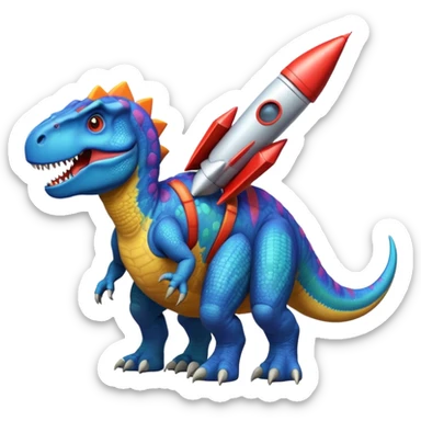 Dinosaurs with Rockets sticker