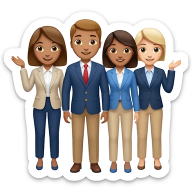 corporate social responsibility for large enterprise team but not wearing formal sticker