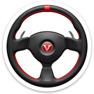 volante de racing sin logo sticker