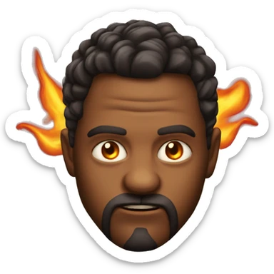 Diabo con ojos de fuego sticker