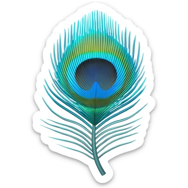 Peacock feather sticker