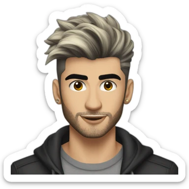 Zayn malik cheveux rasé sticker