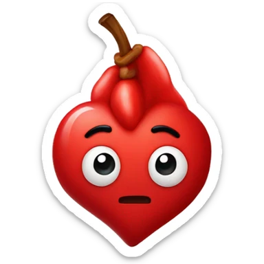 Corazón rojo con Chispitas  sticker