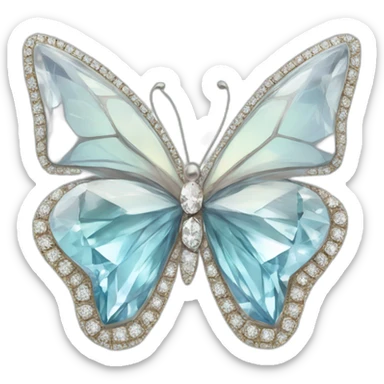 Diamond and butterfly collaboration  sticker