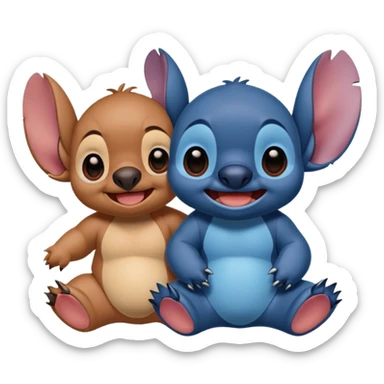 Stitch angel and lilo sticker