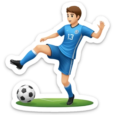 An icon showcasing a virtual sports game, featuring a player in action on the field or court. The design includes dynamic movement, like kicking a soccer ball or swinging a tennis racket, with a virtual scoreboard and crowd in the background. Transparent background sticker