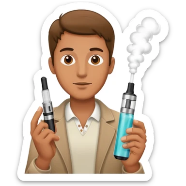guy holding a vape sticker