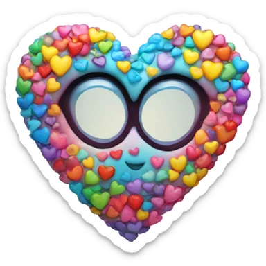 colorful heart sticker