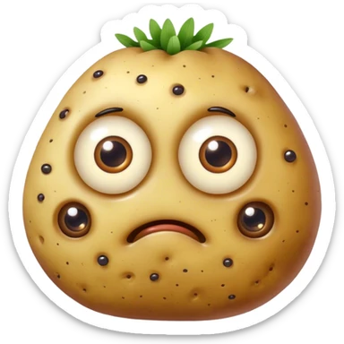 many eyeballs potato creature  sticker