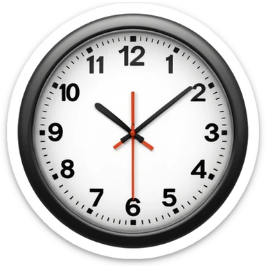 clock showing 7 am sticker