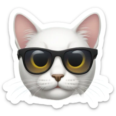 Cat with sunglasses sticker