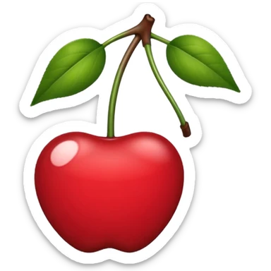 A cherry outline that is black and white sticker