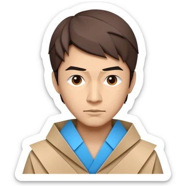 man origami maker sticker