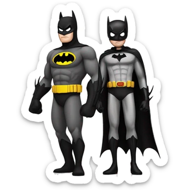 Batman and spider man sticker