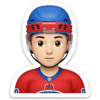 ice hockey player (#00A3E0) and red (#F9423A) sticker
