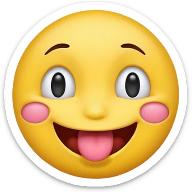 make a cross eyed esotropia emoji with tounge out sticker
